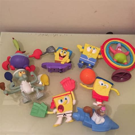 Macdonalds SpongeBob SquarePants Toy Full Set of 8, Toys & Games, Bricks & Figurines on Carousell