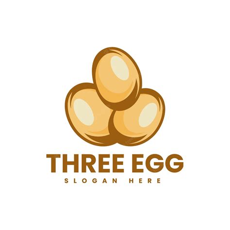 Premium Vector | Vector logo illustration three egg simple mascot style