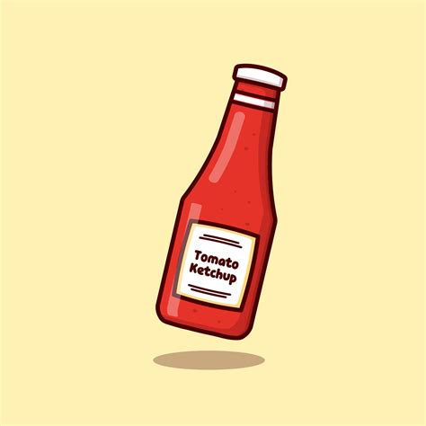 Tomato sauce ketchup cartoon vector icon illustration 16102814 Vector ...