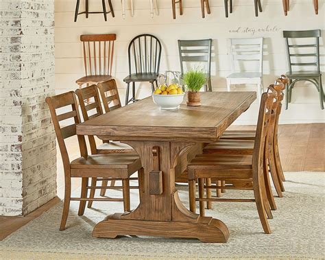 Magnolia Home - Farmhouse Keyed Trestle Dining Table Setting ...