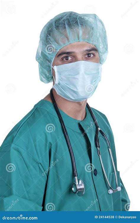 Surgeon with his mask stock photo. Image of scientist - 24144538