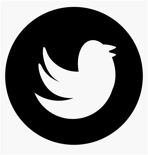 Twitter Logo Black And White Circle