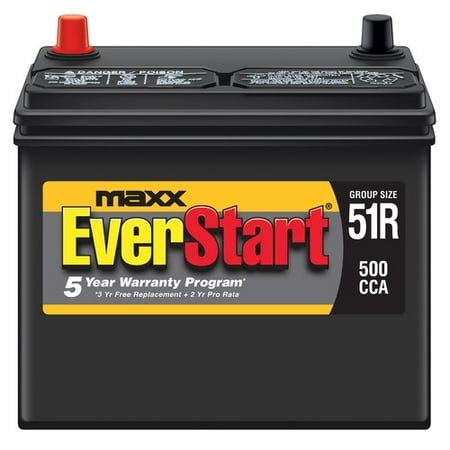 EverStart Maxx Lead Acid Automotive Battery, Group Size 51R - Walmart.com