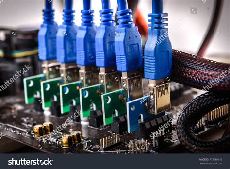 Cryptocurrency Mining Rig Pcie Riser Extenders Stock Photo 773280436 | Shutterstock