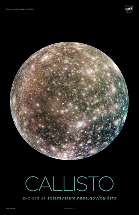 Many Sizes; Map Of Callisto Moon Of Jupiter By Galileo Orbiter Spacecraf Poster Home & Garden ...