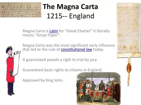 PPT - The Magna Carta 1215-- England PowerPoint Presentation - ID:1982690