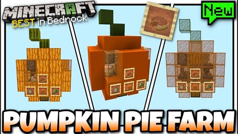 Minecraft - PUMPKIN PIE FARM 🥧 [ Redstone Tutorial ] MCPE / Bedrock ...