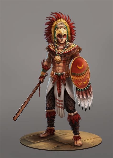 ArtStation - Aztec, Wyn Lacabra | Aztec warrior, Aztec art, Aztec artwork