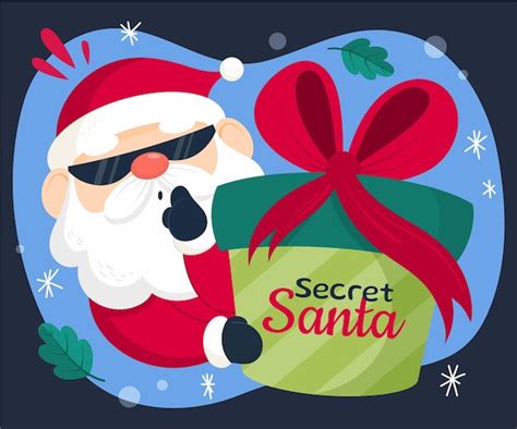 Free Vector | Hand drawn flat secret santa illustration