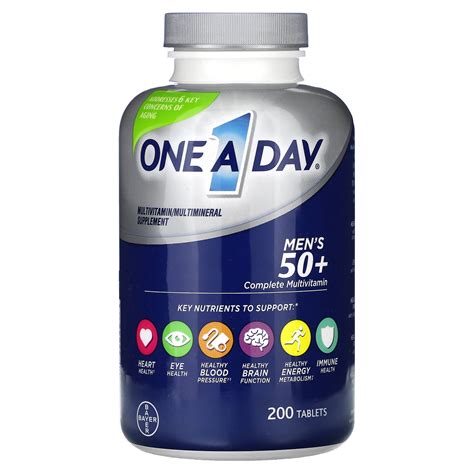 One-A-Day, Men's 50+, Complete Multivitamin, 200 tablets