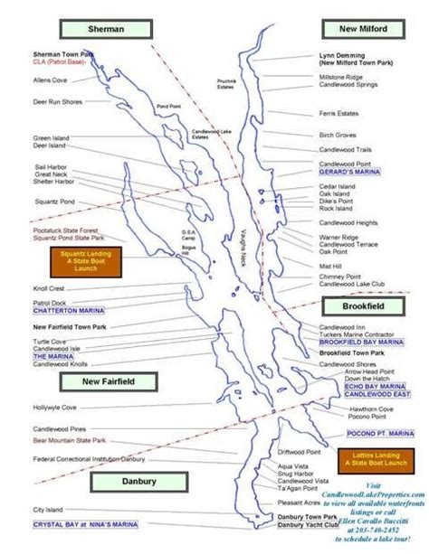 Map Of Candlewood Lake Ct - San Antonio Map