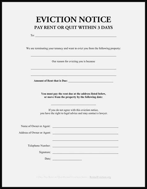 Free Printable Eviction Notice Ohio - Free Printable