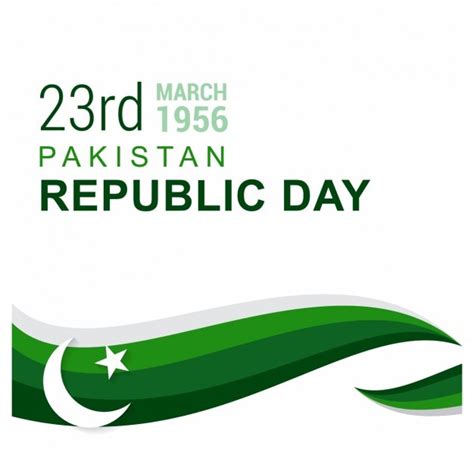 Card of pakistan republic day | Free Vector