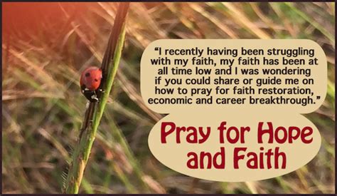 Pray for Hope and Faith - prayer coach