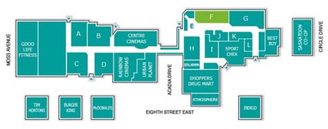 The Circle Centre Mall shopping plan | Saskatchewan, Mall, Saskatoon