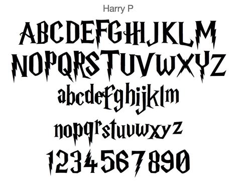 harry potter font | Harry potter alfabeto, Carattere harry potter ...