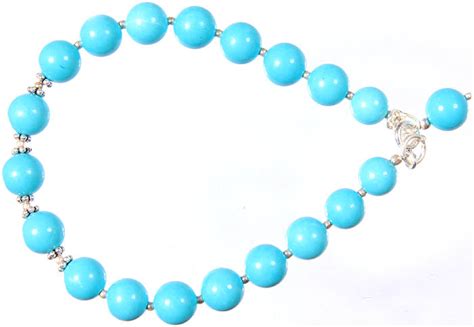 Turquoise Beaded Bracelet | Exotic India Art