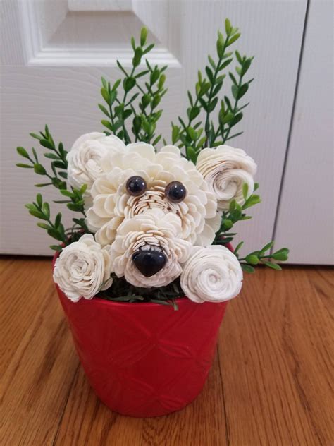 How To Make A Dog Bouquet Sola Wood Flower Arrangement - K & F Design