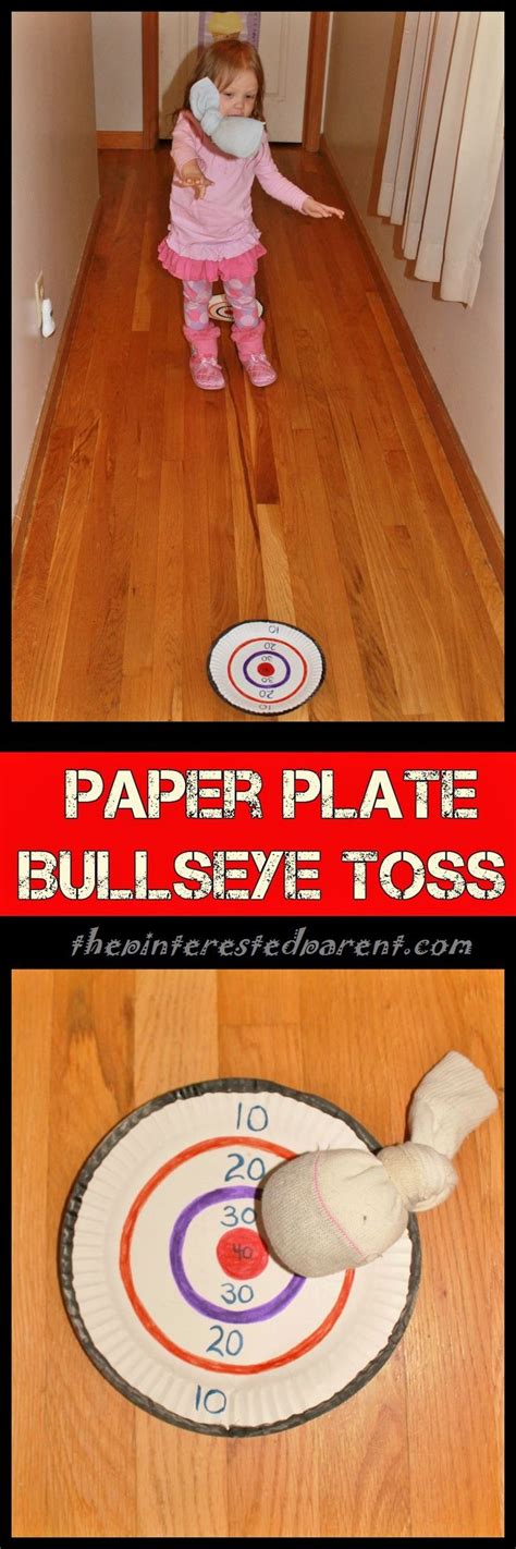 Paper Plate Bullseye Toss - the simplest activities are always the most fun Camping Parties ...