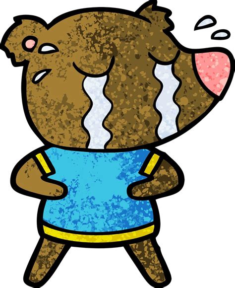 cartoon crying bear 12358380 Vector Art at Vecteezy