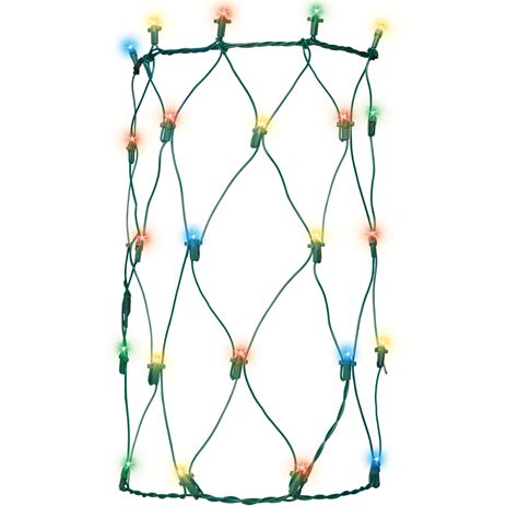 Holiday Time 100-Count Multicolor LED Tree Trunk Net Christmas Lights ...