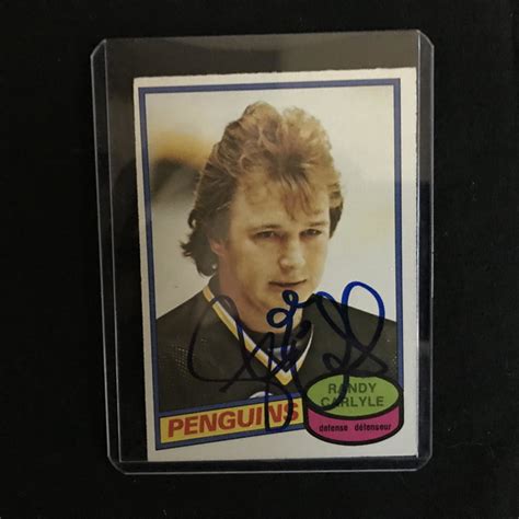 Randy Carlyle Signed Hockey Card