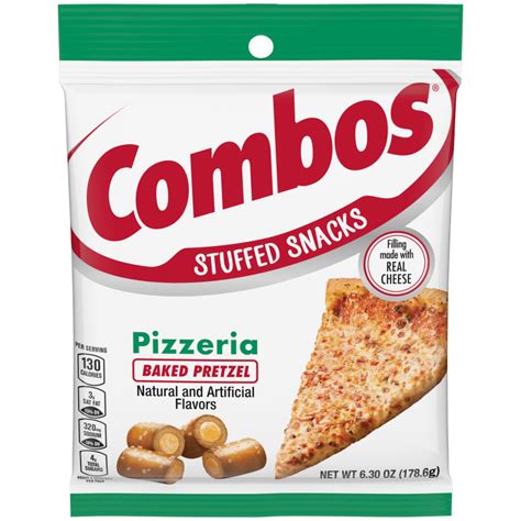 COMBOS Pizzeria Pretzel Baked Snacks, 6.3 oz Bag | COMBOS®