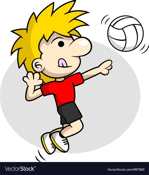 Volleyball spike Royalty Free Vector Image - VectorStock