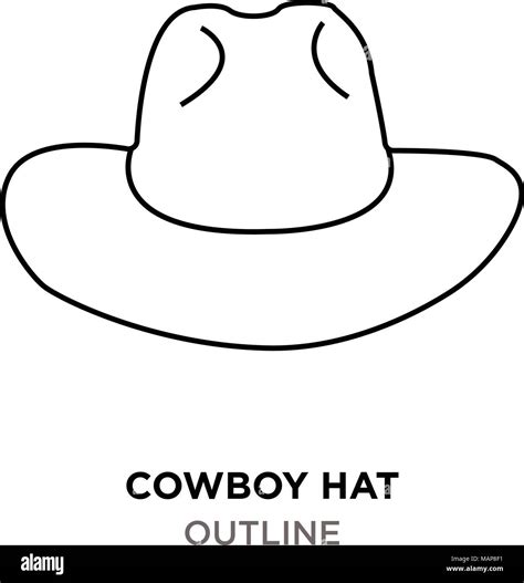 cowboy hat outline on white background Stock Vector Image & Art - Alamy