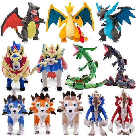 40 Styles Pokemon Plush Toy Pikachu Dolls Shiny Charizard X & Y Anime Figure Eevee Steelix ...