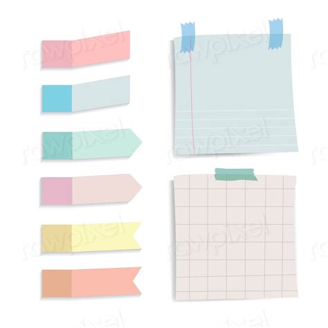 Colorful reminder notes vector set | Premium Vector - rawpixel