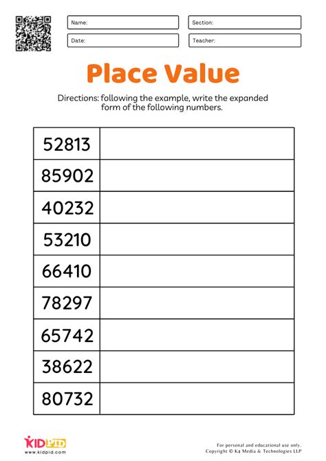 2nd Grade Math Worksheet On Expanded Form