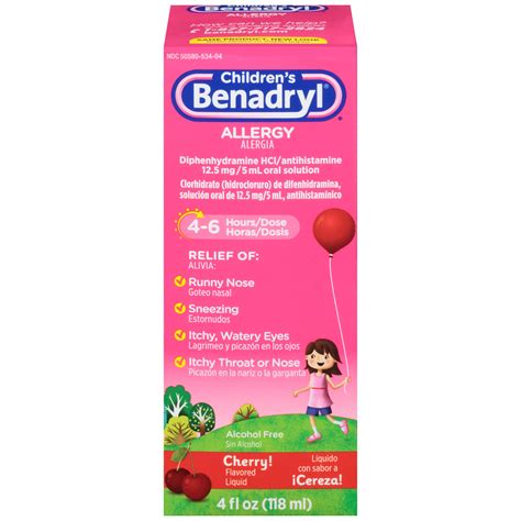 Children's Allergy, Cherry Flavored Liquid, 4 fl oz (118 ml)