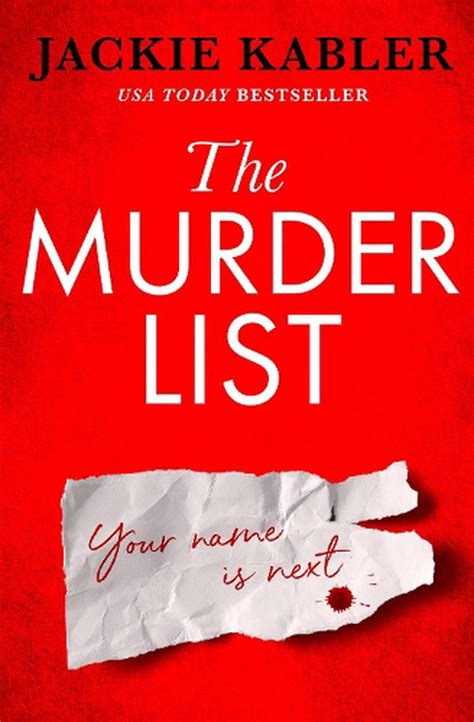 Murder List by Jackie Kabler, Paperback, 9780008434007 | Buy online at ...