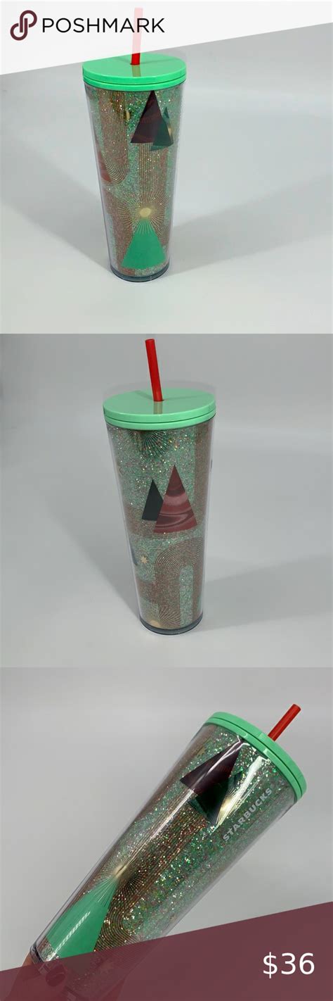 Starbucks Holiday Tumbler 2020 Glitter Christmas Tree Cup MINT Cold ...