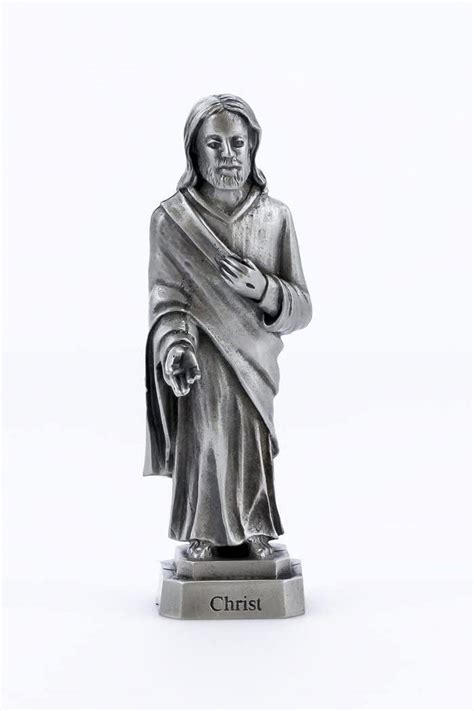 Pewter Catholic Saint St Genesius Statue With Laminated Prayer Card, 3 ...