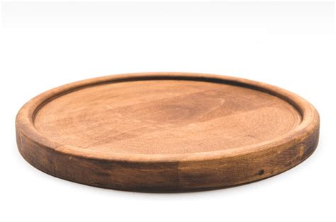 Round Wooden Plate Stock Photo - Download Image Now - Wood - Material, Cutting Board, Plate - iStock