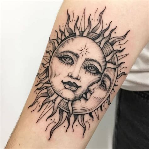 Witchcraft101: Tattoo Sun face - Witchcraft101: Tattoo Sun face | Vintage tattoo, Body art ...