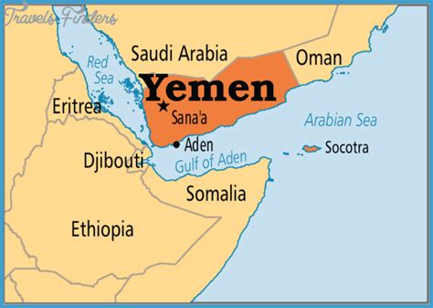 Yemen Map - TravelsFinders.Com