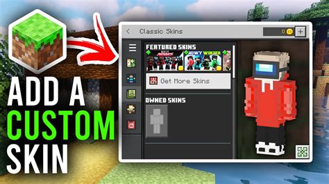 How To Add Your Custom Skin To Minecraft Bedrock - Full Guide - YouTube