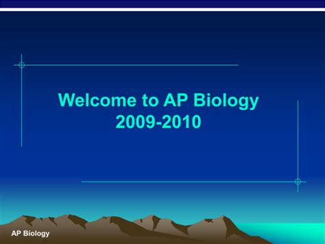 Introduction to AP Biology