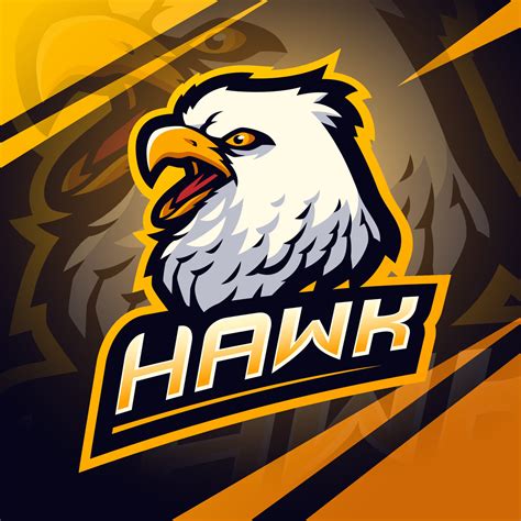 Hawk esport mascot logo design 15644023 Vector Art at Vecteezy