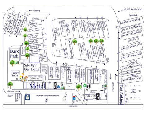 Four Oaks RV Resort Campground Map - Four Oaks RV Resort