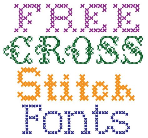 Download free cross stitch fonts to your computer so you can make your own patterns! All of the ...