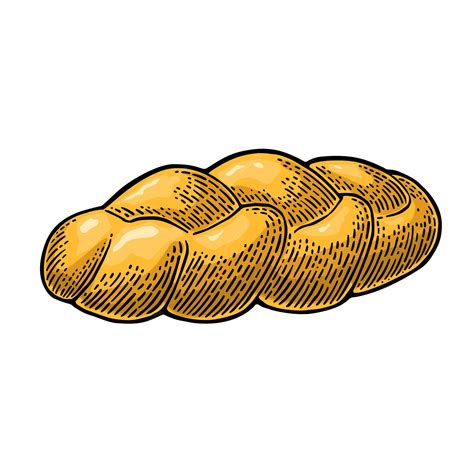 Premium Vector | Challah bread vector color hand drawn vintage engraving illustration for poster ...