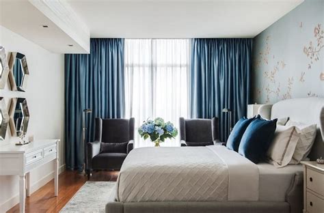 Blue curtains - Ideas, length and Popular Hues of Blue