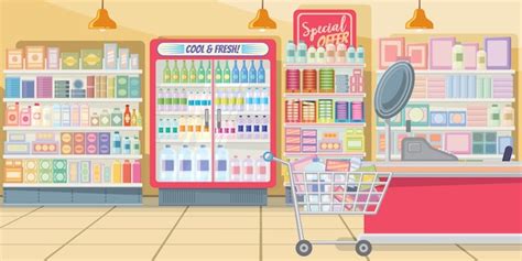 Supermarket Cartoon Images - Free Download on Freepik