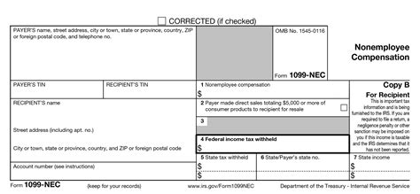 1099-Nec Form 2019 Printable