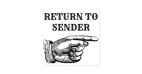 Return to sender rubber stamp | Zazzle