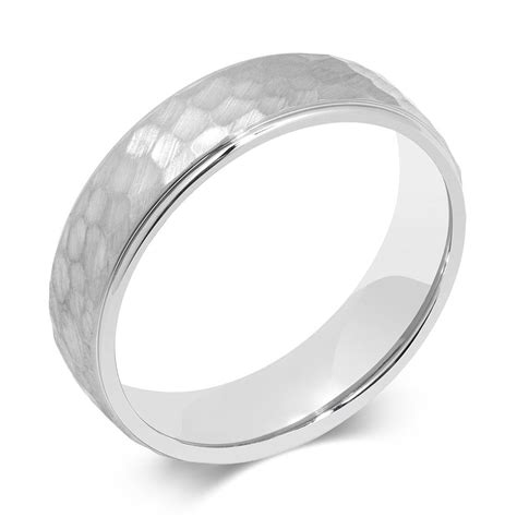 Hammered Finish Wedding Ring | Pravins